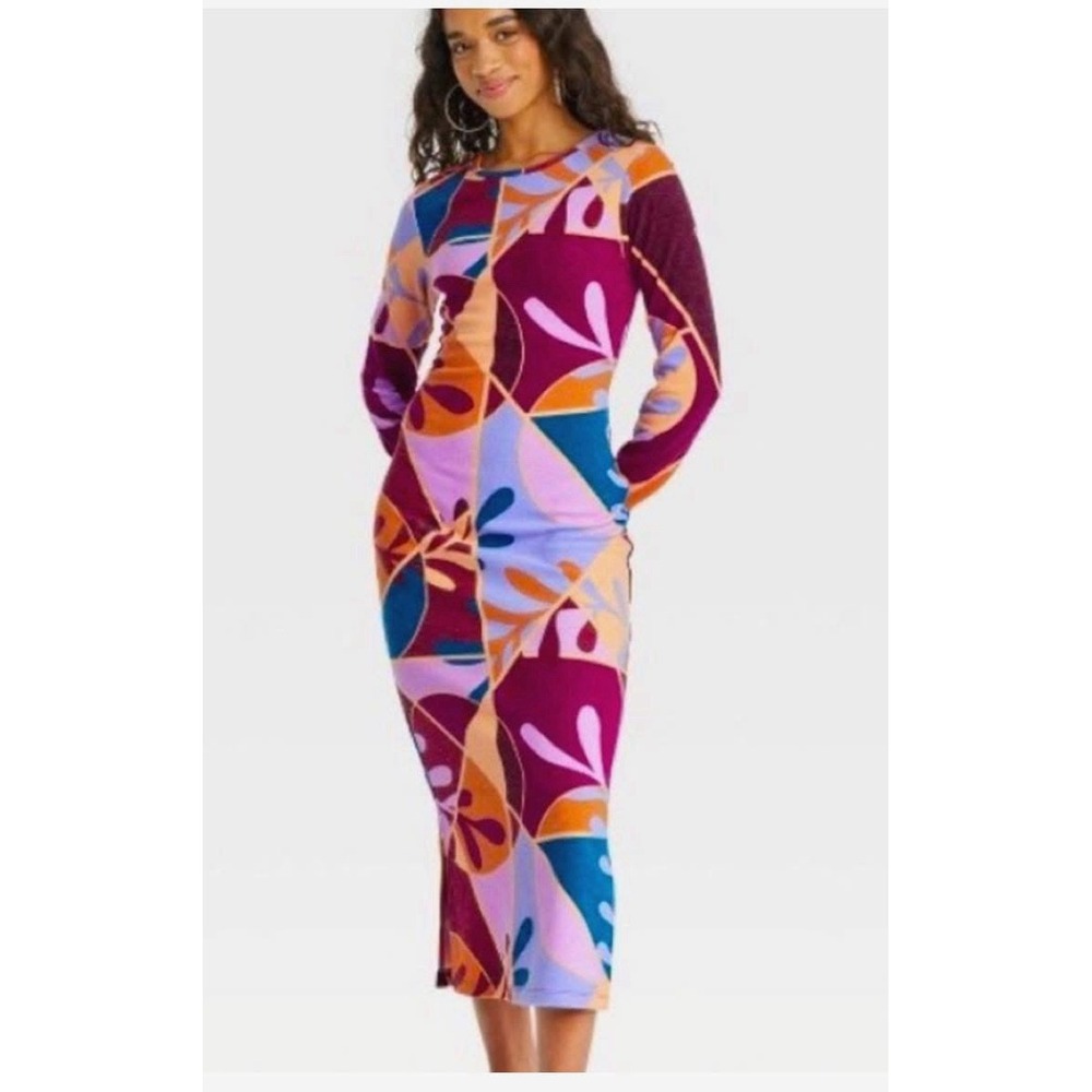 Latino Heritage Month (Target)~ NEW♈Woman Printed Knit A line Dress size S~Multi